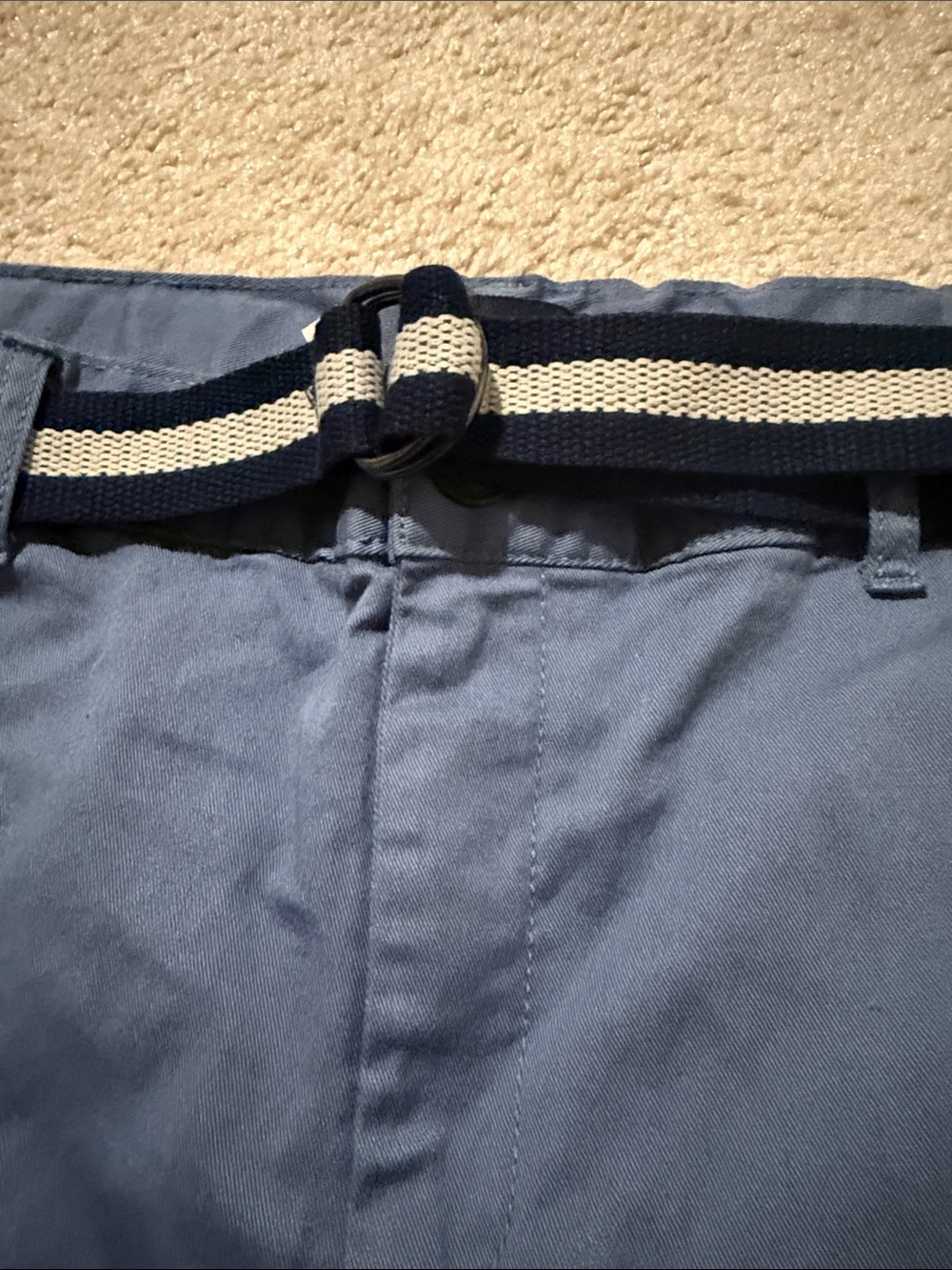 The Children's Place Navy Blue Chino Pants with Striped Belt - Picture 3 of 8